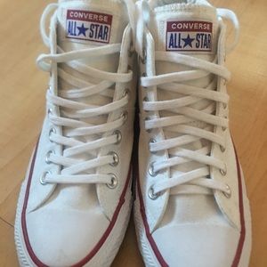 White hightop Converses